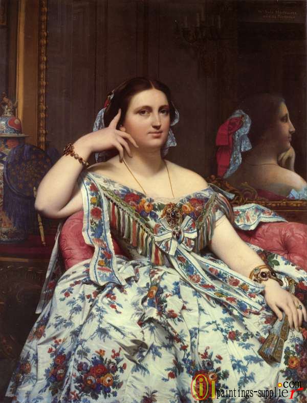 Madame Paul-Sigisbert Moitessier, née Marie-Clotilde-Inès de Foucauld, Seated