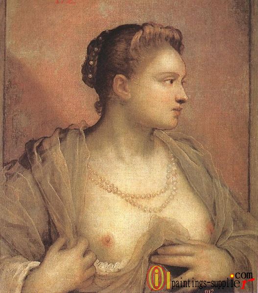 Portrait of a Woman Revealing her Breasts