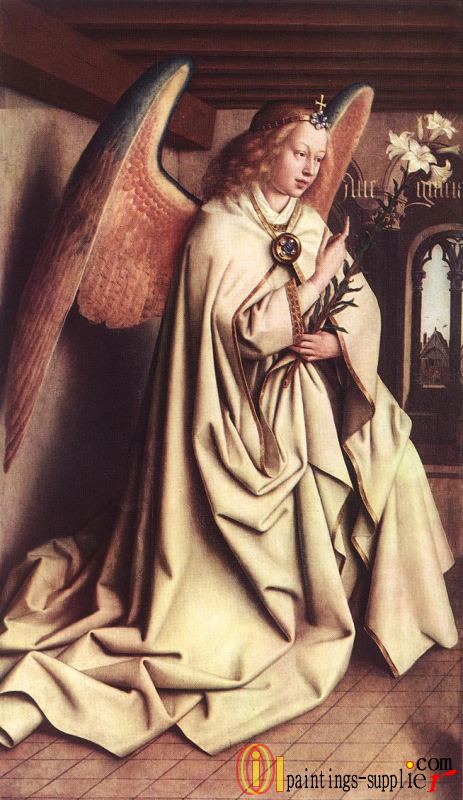 The Ghent Altarpiece - Angel of the Annunciation.