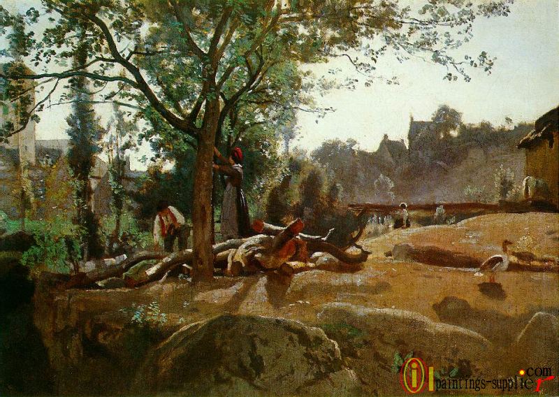 Peasants Under the Trees at Dawn, Morvan,1840-45.
