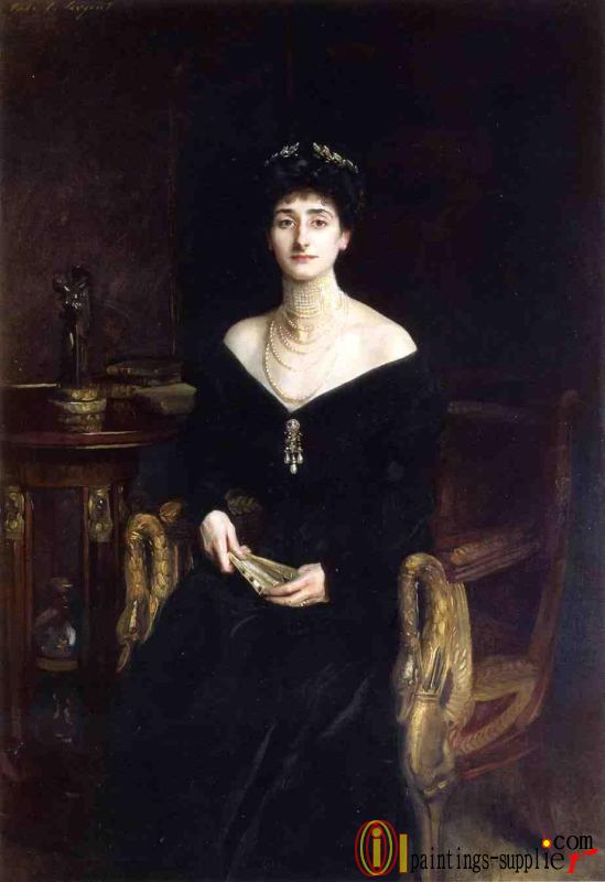 Portrait of Mrs Ernest G Raphael nee Florence Cecilia Sassoon.