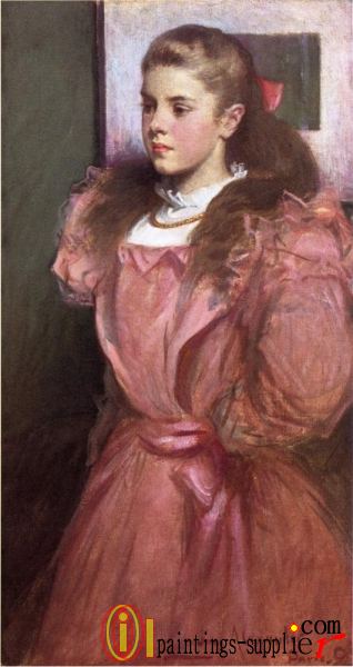 Young Girl in Rose aka Portrait of Eleanora Randolph Sears.