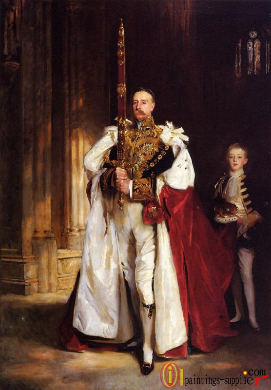 Charles Stewart Sixth Marquess of Londonderry Carrying the Great Sword of State at the Coronat