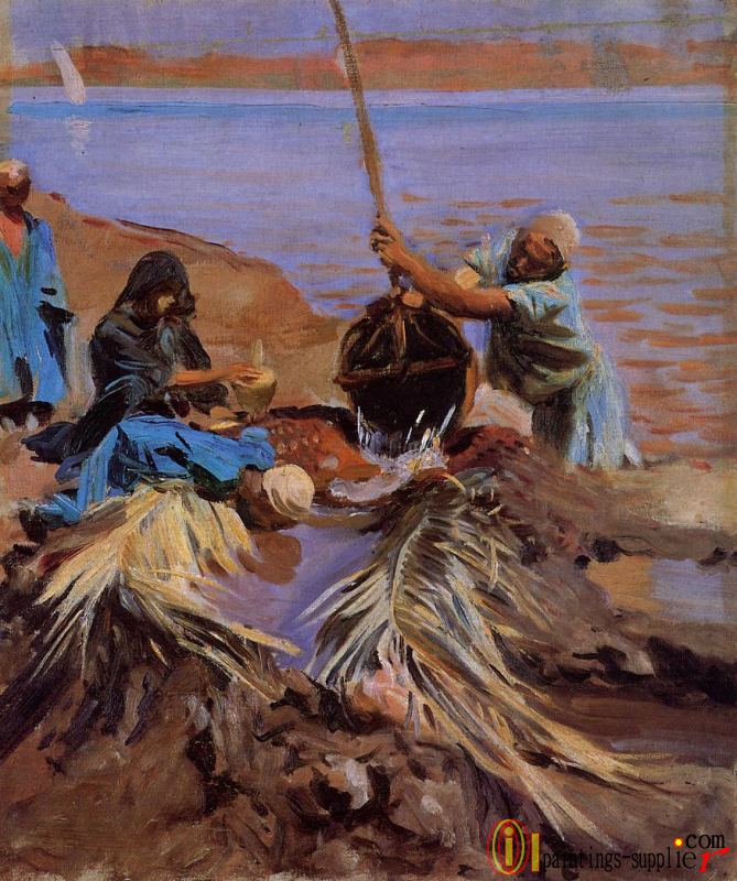 Egyptians Raising Water from the Nile