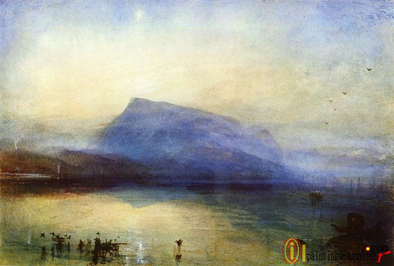 The Blue Rigi Lake of Lucerne Sunrise.