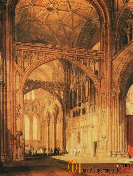 Interior of Salisbury Cathedral.
