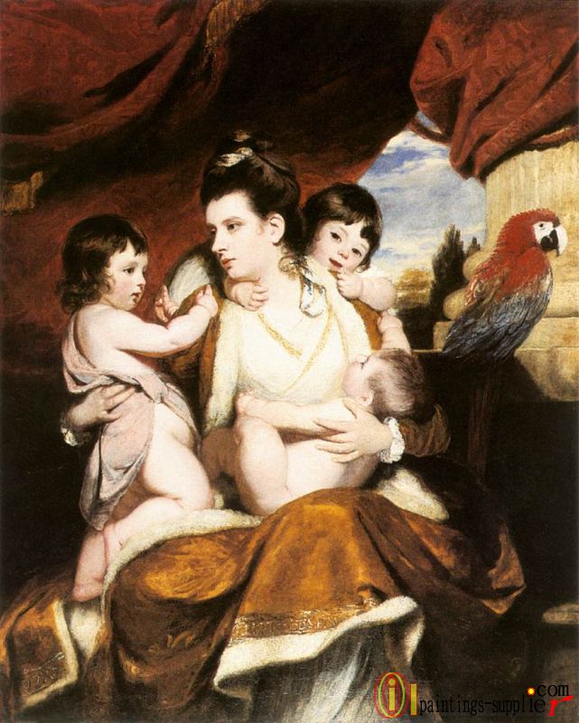 Lady Cockburn and her 3 eldest sons