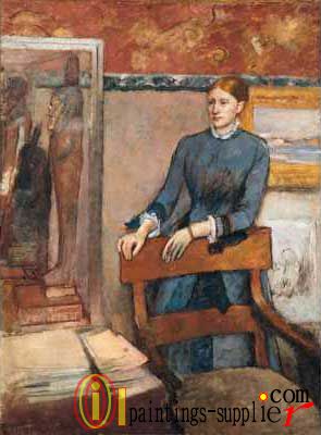 Hélène Rouart in her Father's Study, 1886.