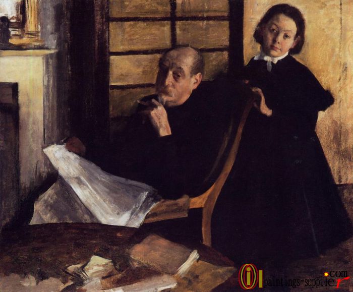 Henri De Gas and His Neice, Lucie Degas ,1876.