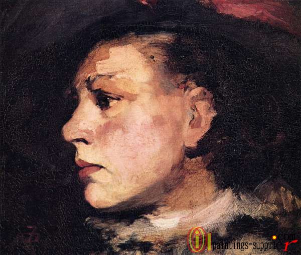 Profile of Girl with Hat,1878