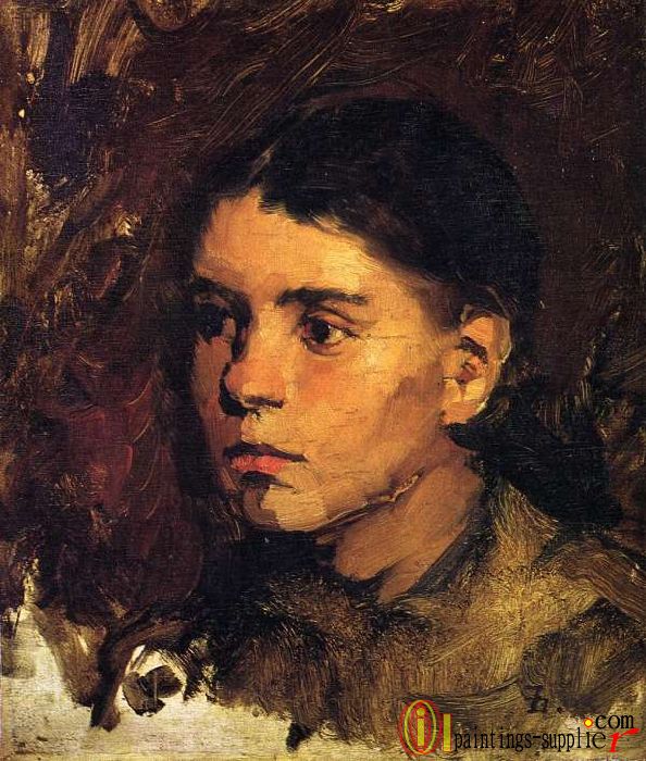 Head of a Young Girl,1878