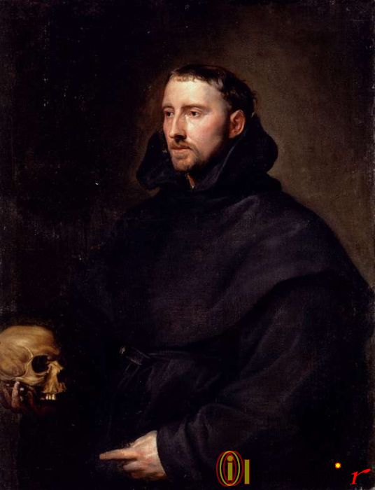 Portrait Of A Monk Of The Benedictine Order, Holding A Skull.