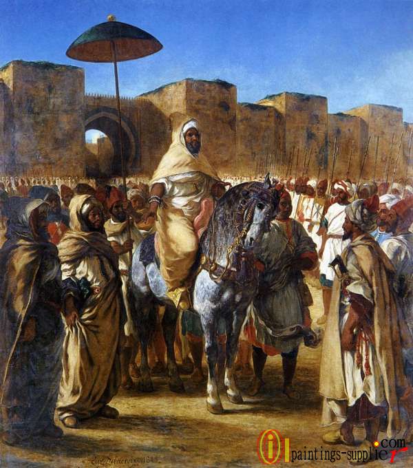 The Sultan of Morocco and his Entourage,1845