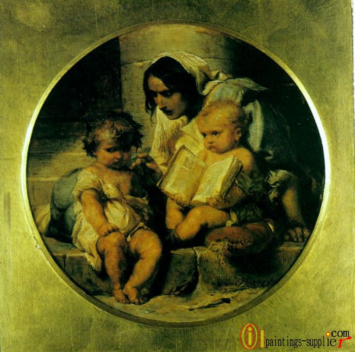 A Child Learning to Read,1834