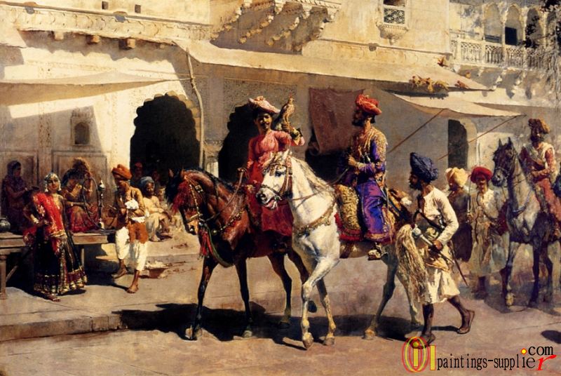 Leaving For The Hunt At Gwalior 1887