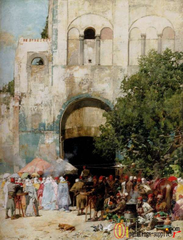 Market day, Constantinople,1887