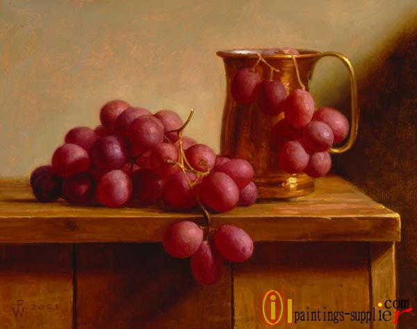 Grapes and a Copper Cup