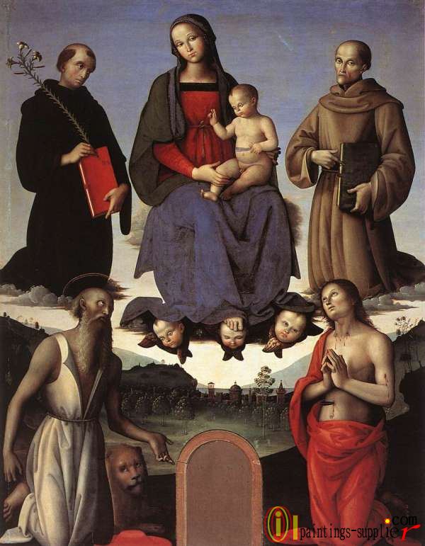 Madonna and Child with Four Saints (Tezi Altarpiece) ,1500