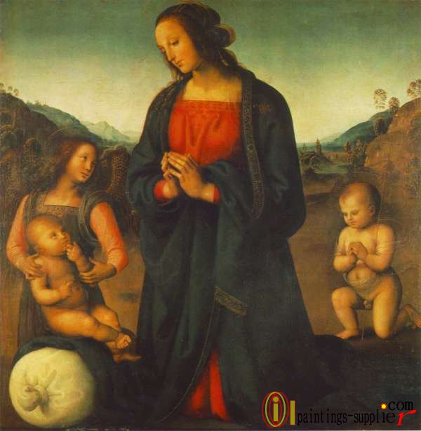 Madonna, an Angel and Little St John Adoring the Child,1495_1500.
