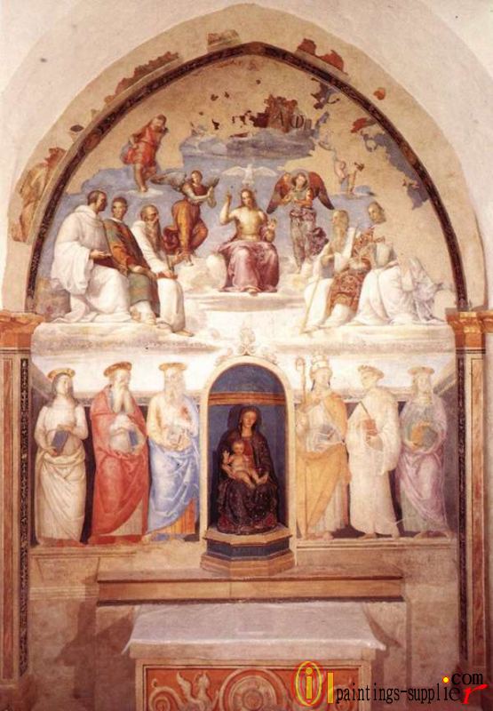 Trinity and Six Saints ,1521