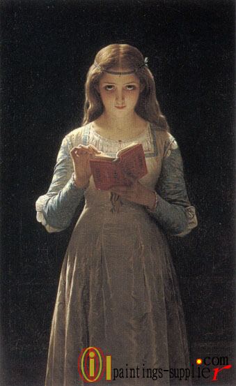 Young Maiden Reading a Book.