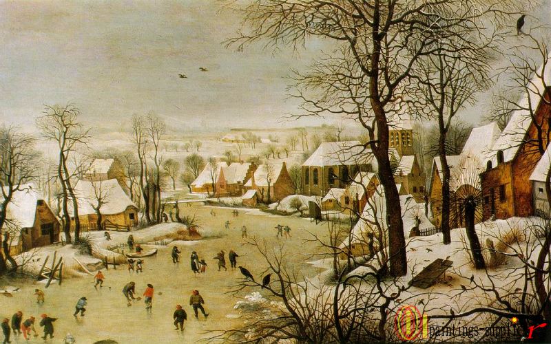 Winter Landscape with a Bird Trap,1565.