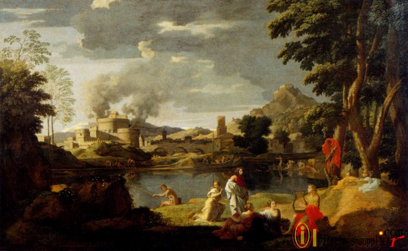 Landscape with Orpheus and Euridice.
