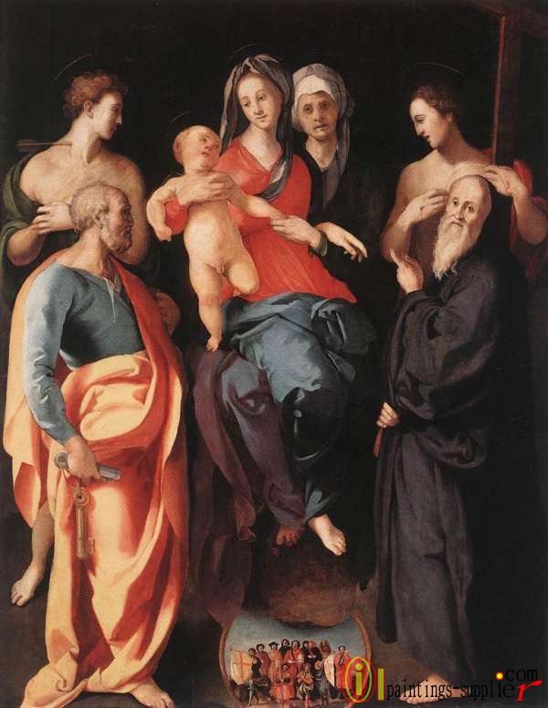 Madonna and Child with St Anne and Other Saints