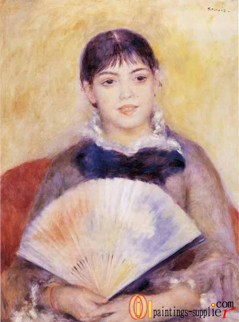 Girl with a Fan (Mlle Alphonsina Fournez), 1881