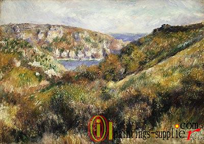 Hills around the Bay of Moulin Huet, Guernsey, 1883