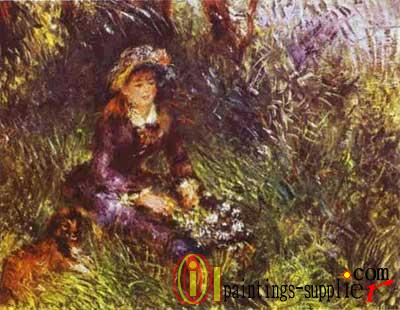 A Woman with a Dog (Portrait of Madame Renoir), 1880.