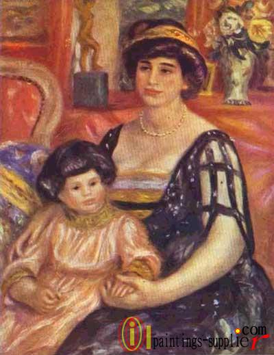 Portrait of Madame Duberville with Her Son Henri, 1910