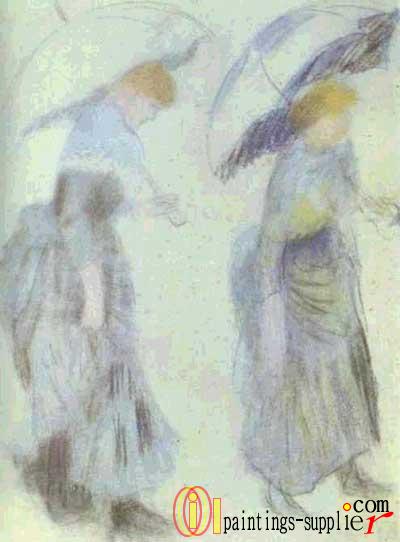 Two Women with Umbrellas, 1879