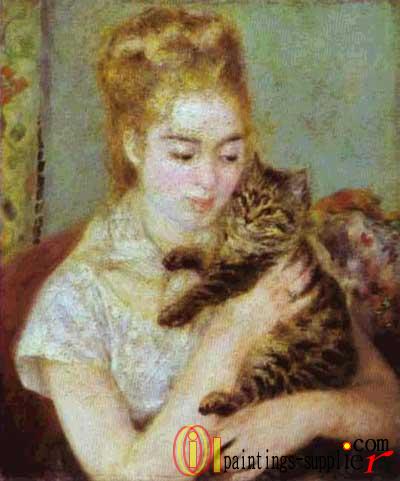Woman with a Cat, 1875