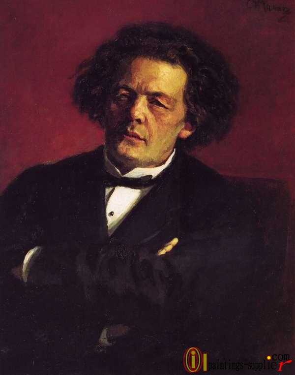 Portrait of the pianist conductor and composer A G Rubinstein