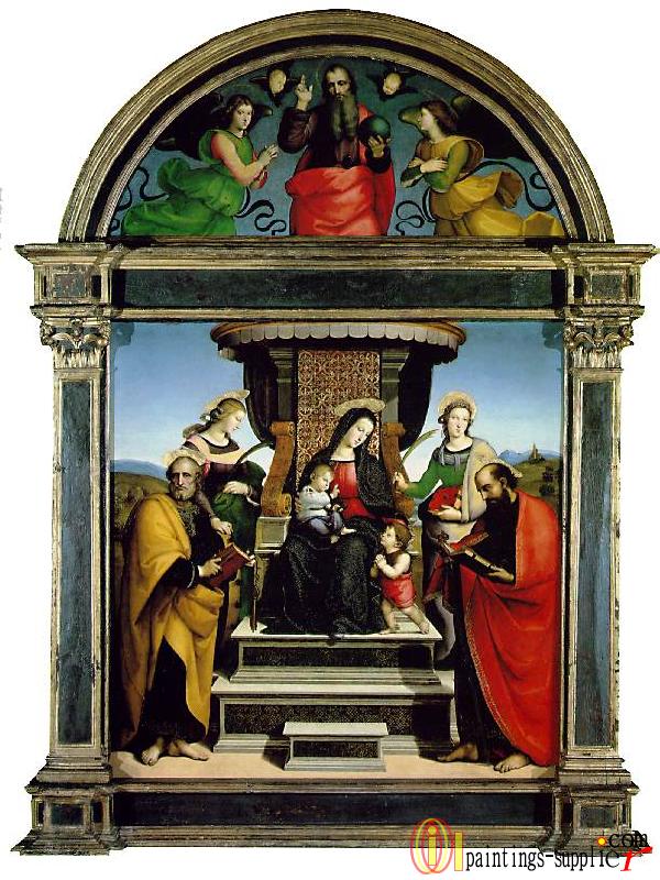 Madonna and Child Enthroned, with Saints,1504-05.