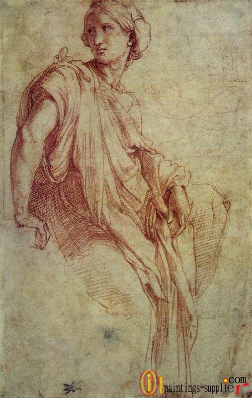 Study of a Sibyl for the Chigi chapel,1512-13.