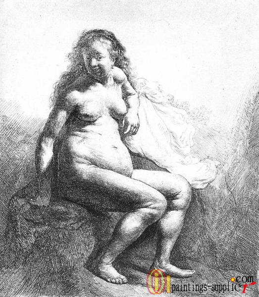 Seated Female Nude.