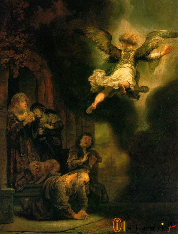 The Archangel Leaving the Family of Tobias,1637.