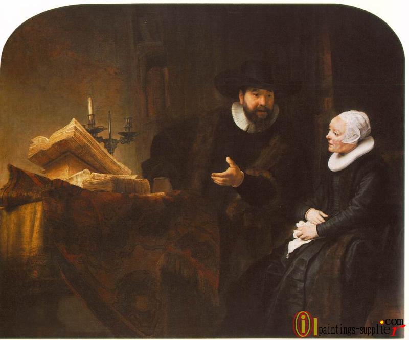 The Mennonite Minister Cornelis Claesz. Anslo in Conversation with his Wife, Aaltje,1641