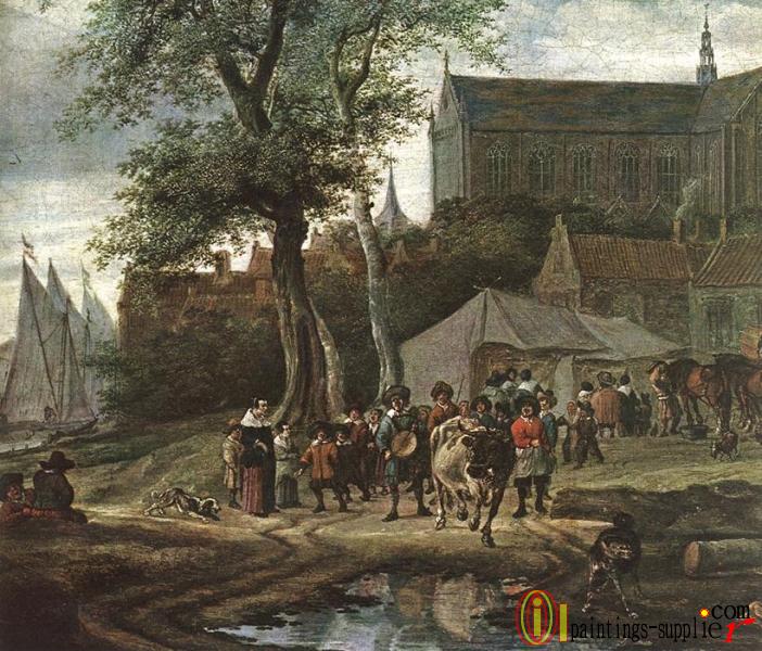 Tavern with May tree - detail