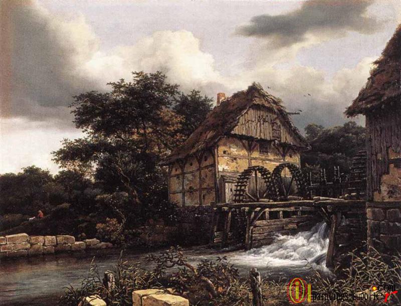 Two Water Mills and an Open Sluice.