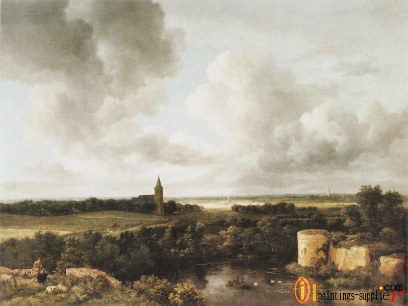Landscape with Church and Ruined Castle