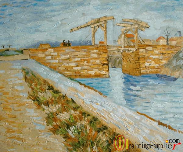 Langlois Bridge at Arles with Road Alongside the Canal