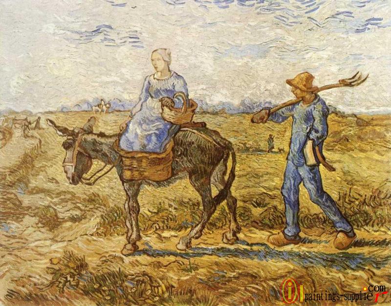 Morning - Peasant Couple Going to Work.