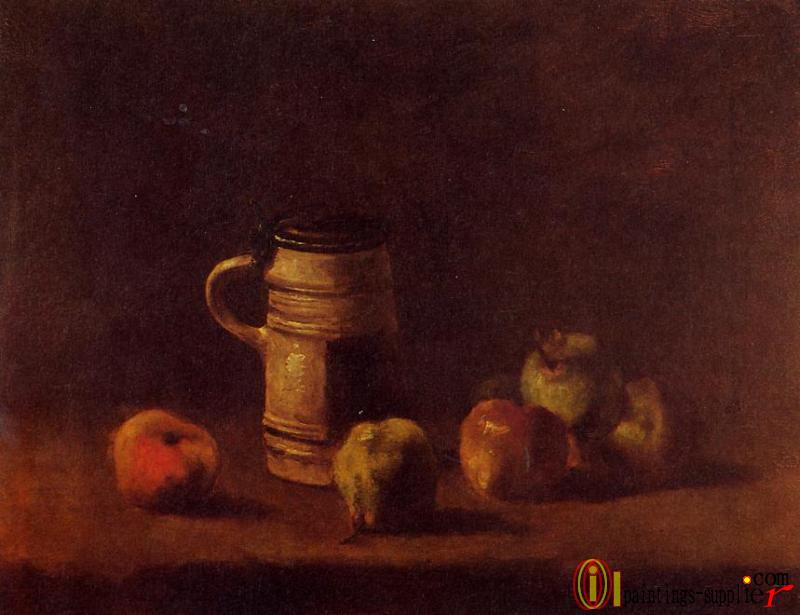 Still Life with Beer Mug and Fruit