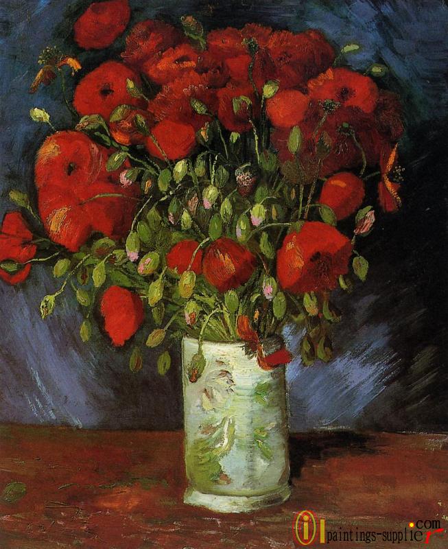 Vase with Red Poppies.