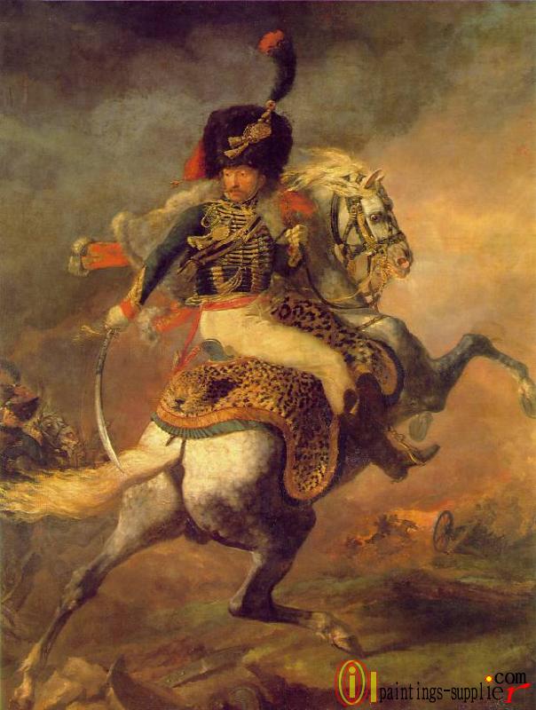 An Officer of the Imperial Horse Guards Charging.