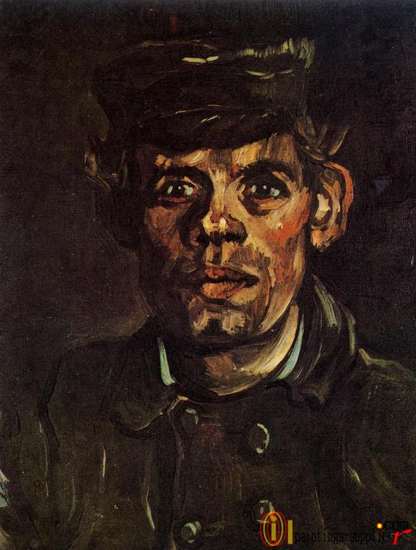 Head of a Young Peasant in a Peaked Cap.