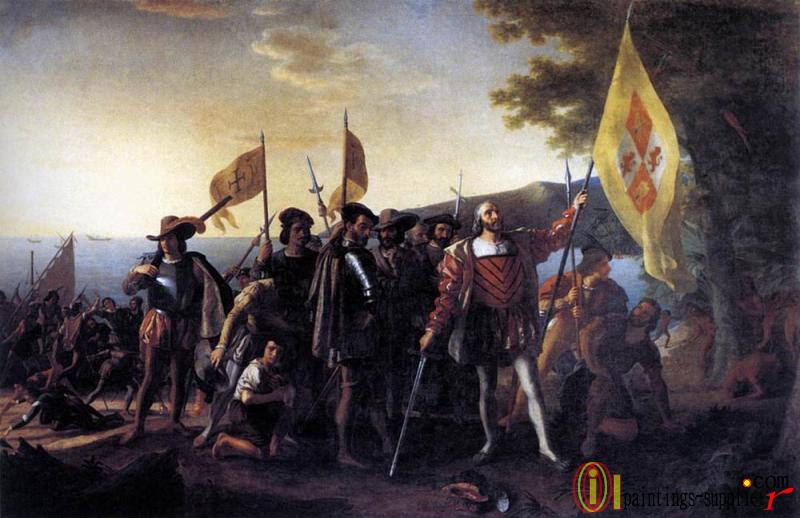 Columbus Landing At Guanahani,1492